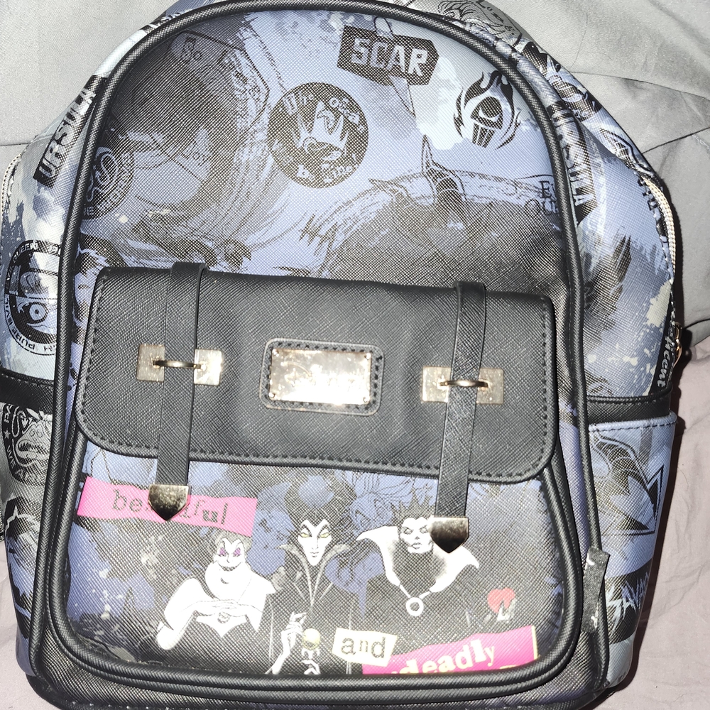 Disney Villains Black and Gray Backpack